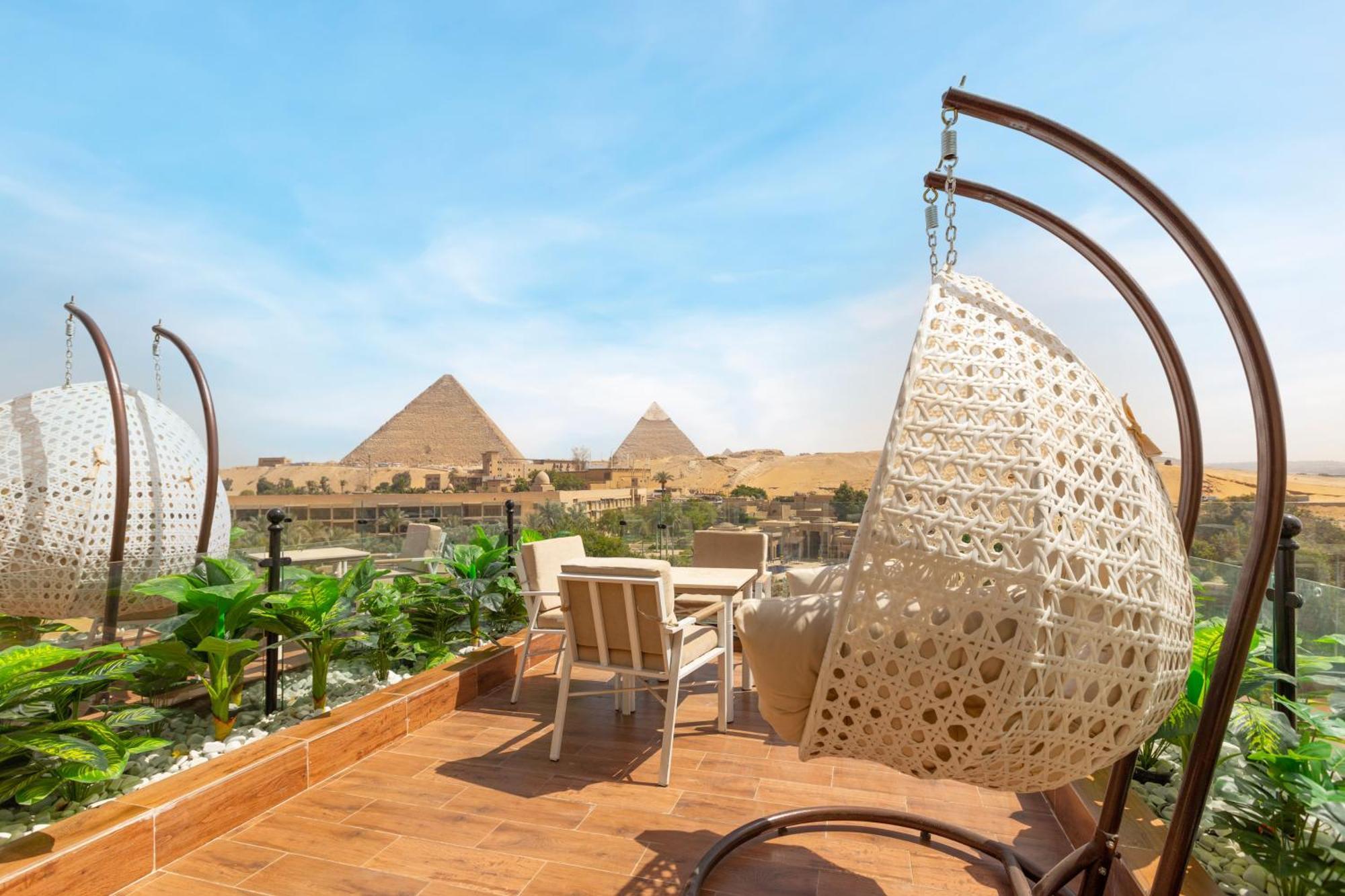Gaia Pyramids Hotel Kafret el-Gabal المظهر الخارجي الصورة